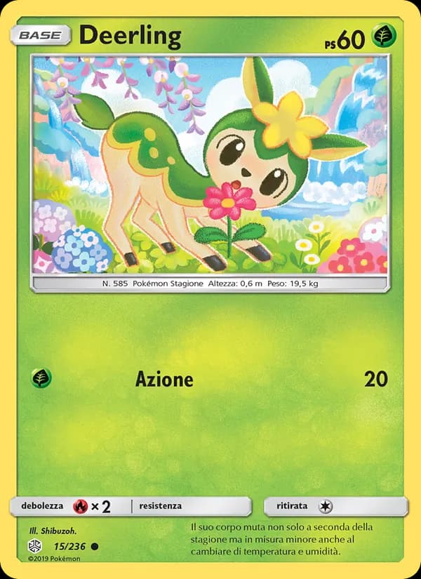 Deerling card in Italian