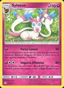 Sylveon card in Italian
