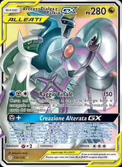 Arceus, Dialga e Palkia GX card in Italian