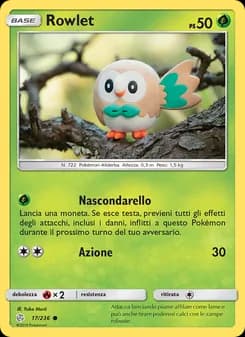 Rowlet card in Italian