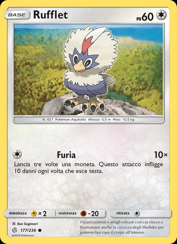 Rufflet card in Italian