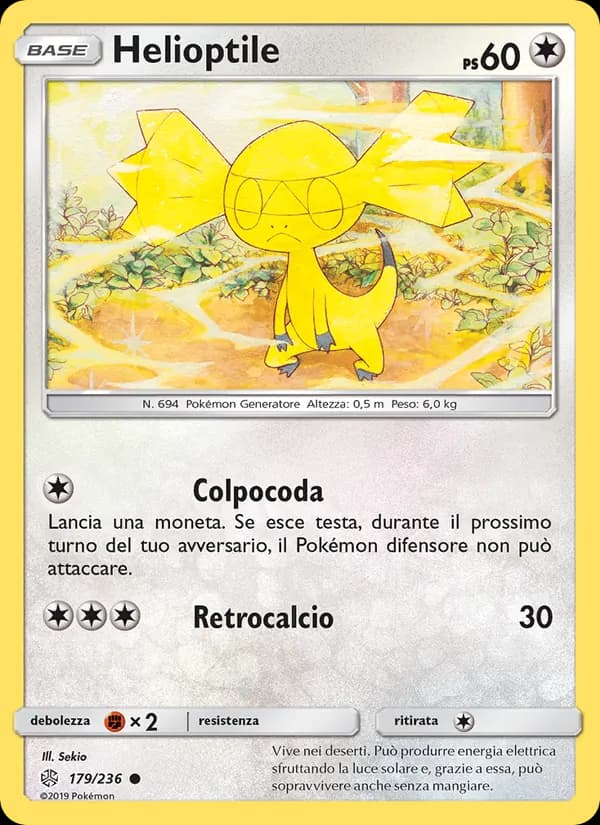 Helioptile card in Italian
