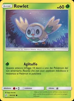 Rowlet card in Italian