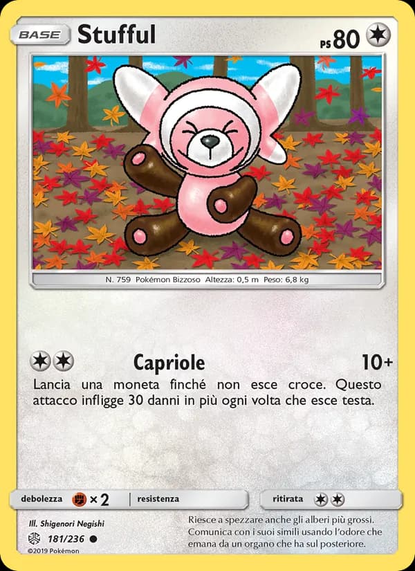 Stufful card in Italian