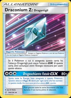 Draconium Z: Dragartigli card in Italian