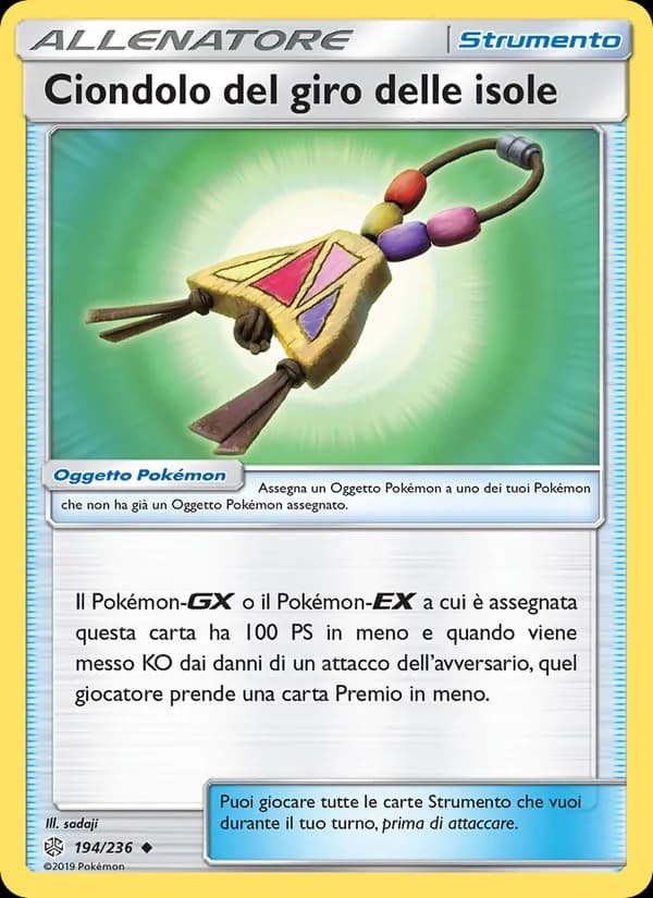 Ciondolo del giro delle isole card in Italian