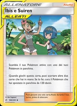 Ibis e Suiren card in Italian