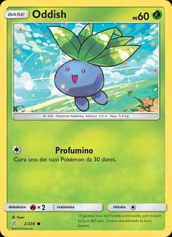 Oddish card in Italian