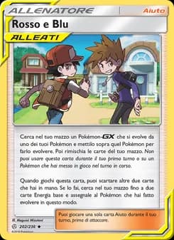 Rosso e Blu card in Italian