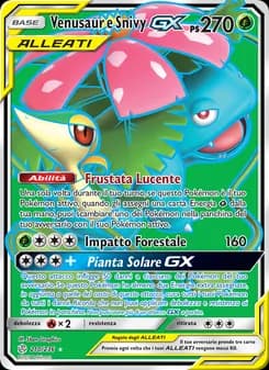 Venusaur e Snivy GX card in Italian