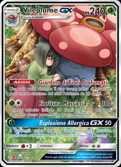Vileplume GX card in Italian