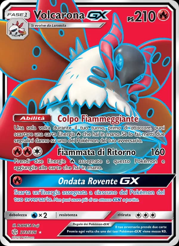 Volcarona GX card in Italian