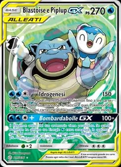 Blastoise e Piplup GX card in Italian