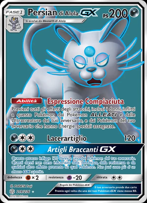 Persian di Alola GX card in Italian