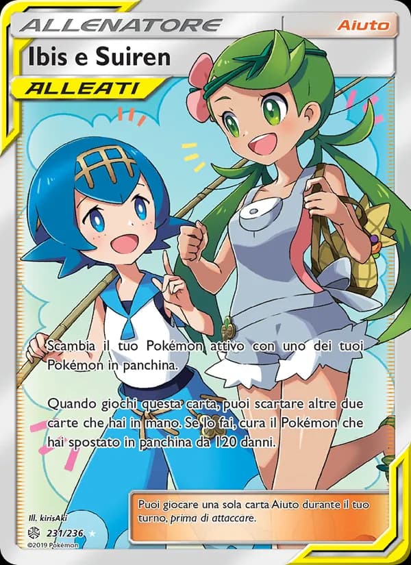 Ibis e Suiren card in Italian