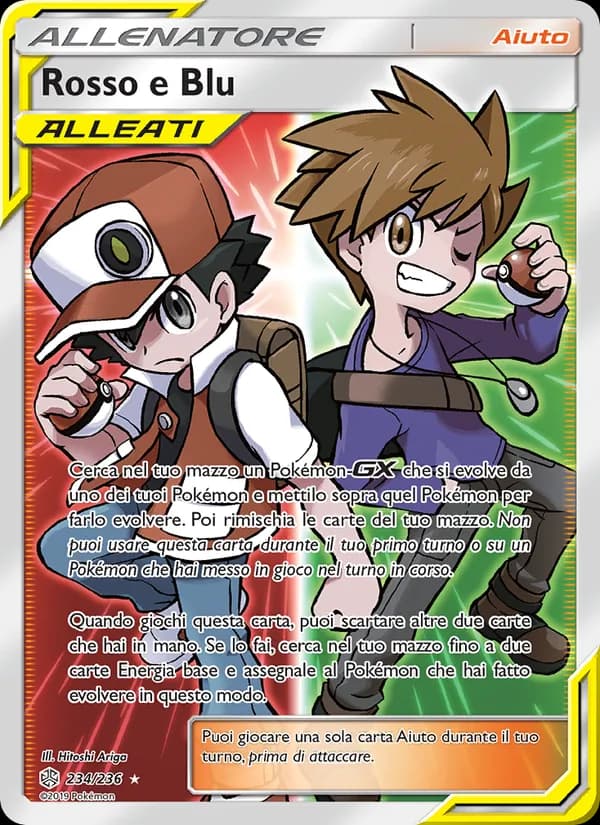 Rosso e Blu card in Italian