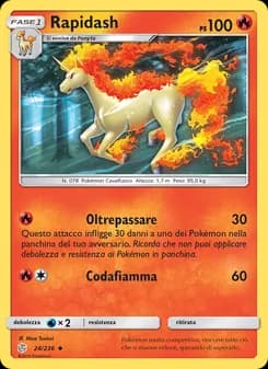 Rapidash card in Italian