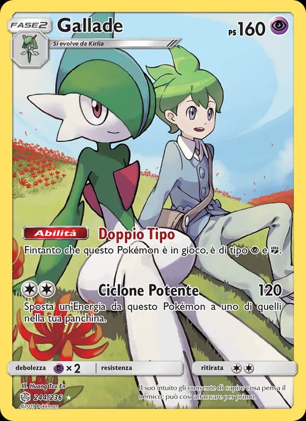 Gallade card in Italian