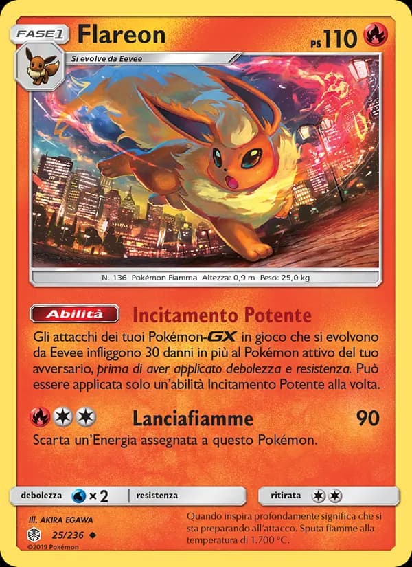 Flareon card in Italian