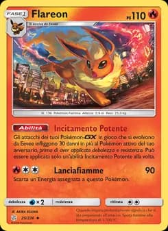 Flareon card in Italian