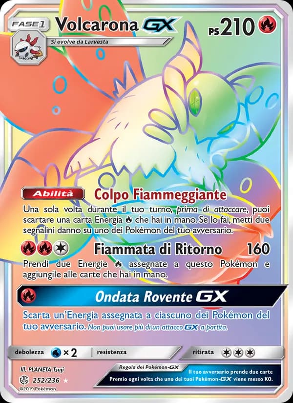 Volcarona GX card in Italian