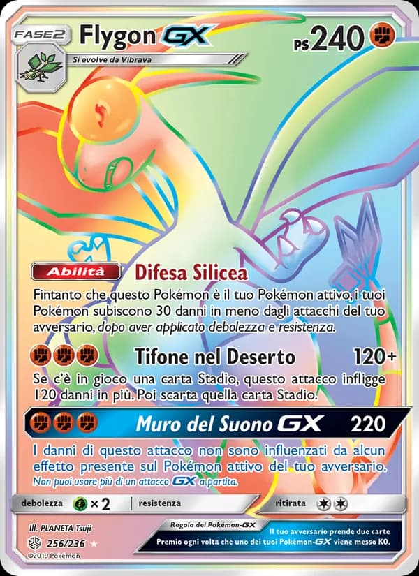 Flygon GX card in Italian