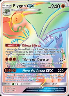 Flygon GX card in Italian