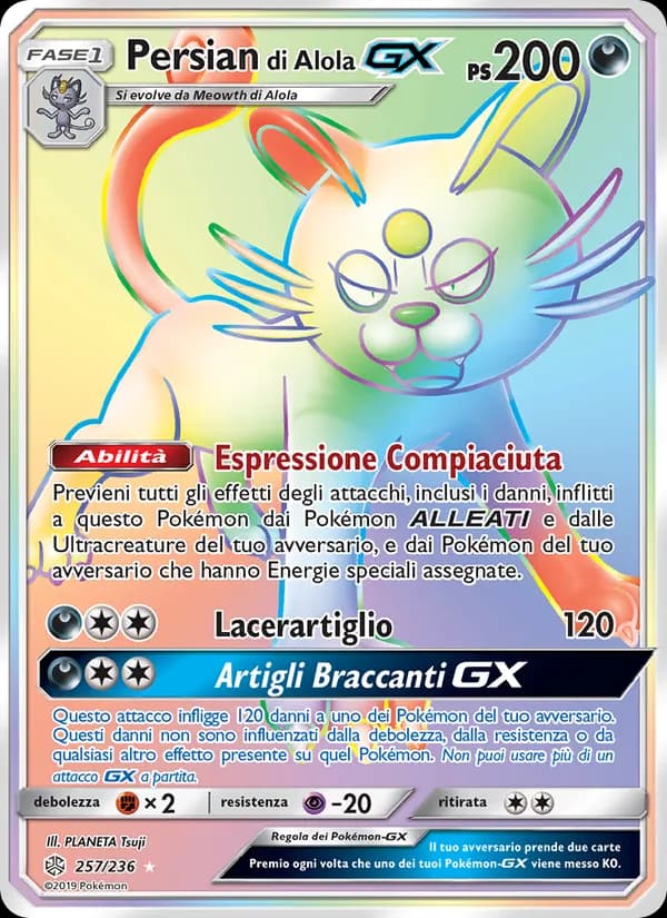 Persian di Alola GX card in Italian