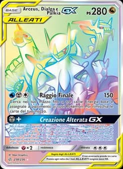Arceus, Dialga e Palkia GX card in Italian