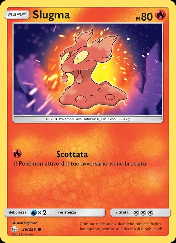 Slugma card in Italian