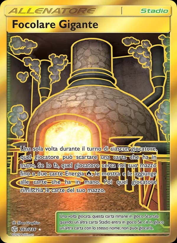 Focolare Gigante card in Italian