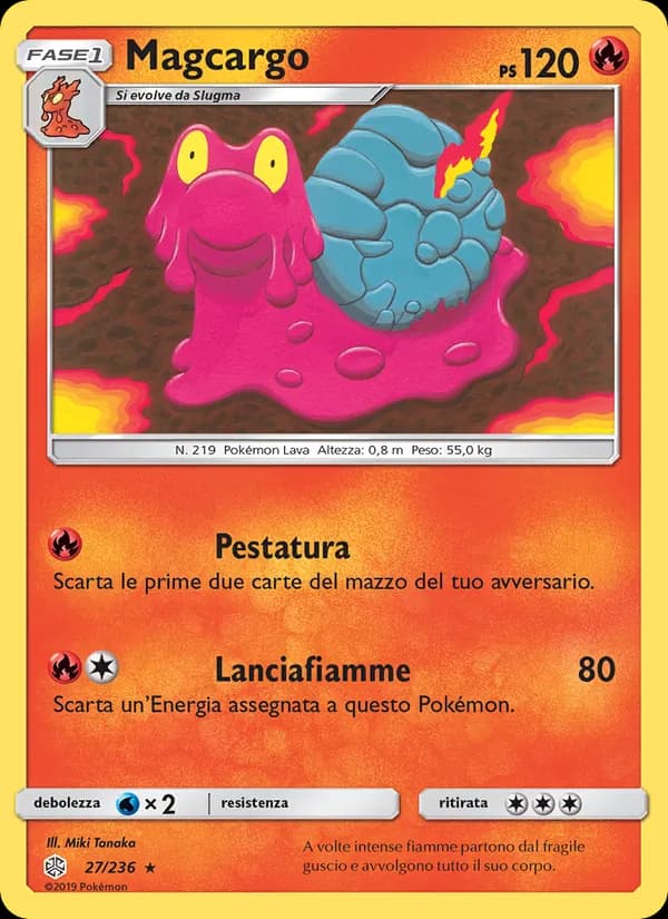 Magcargo card in Italian