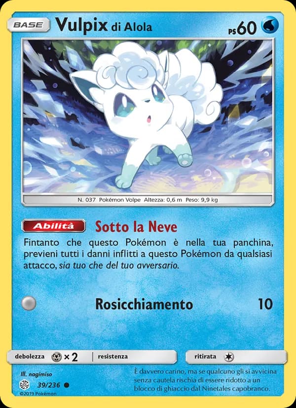Vulpix di Alola card in Italian