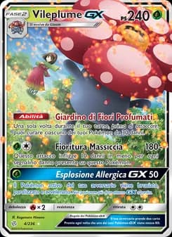 Vileplume GX card in Italian