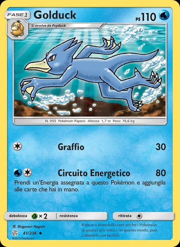 Golduck card in Italian