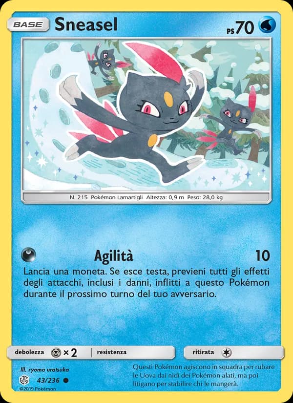 Sneasel card in Italian