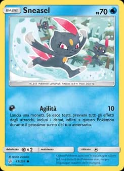 Sneasel card in Italian