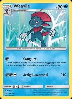 Weavile card in Italian