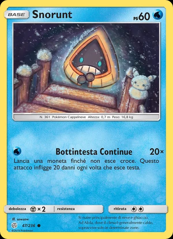 Snorunt card in Italian