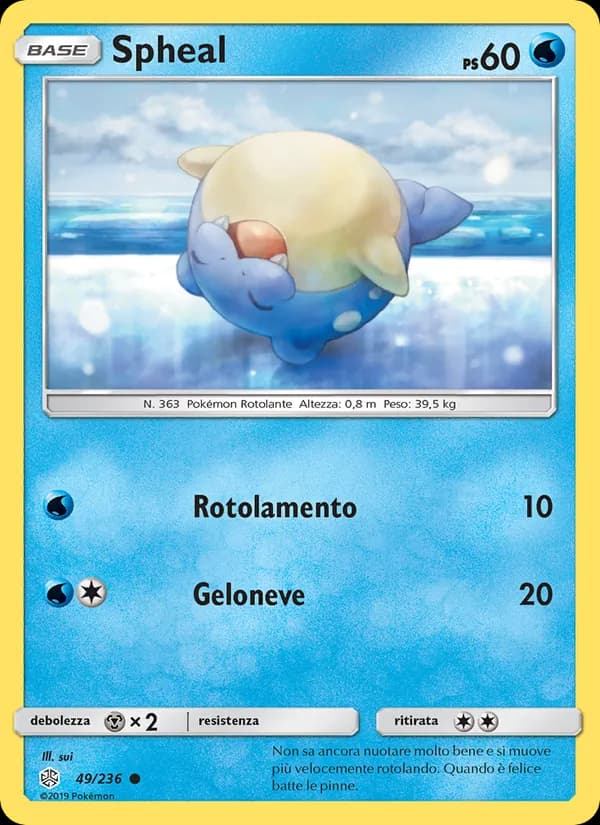 Spheal card in Italian