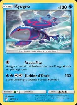 Kyogre card in Italian