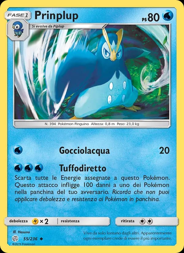 Prinplup card in Italian
