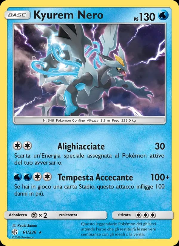 Kyurem Nero card in Italian