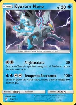 Kyurem Nero card in Italian