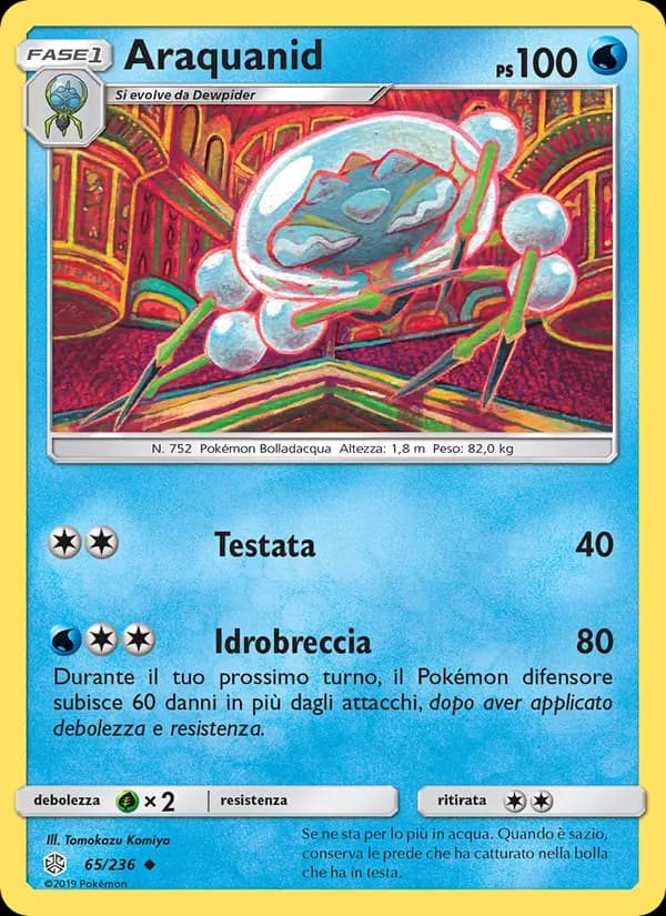 Araquanid card in Italian