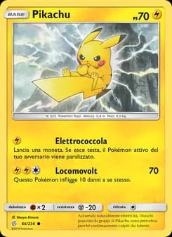 Pikachu card in Italian