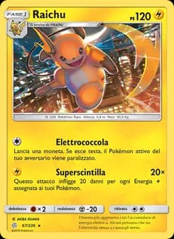 Raichu card in Italian