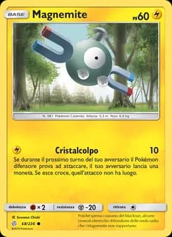 Magnemite card in Italian