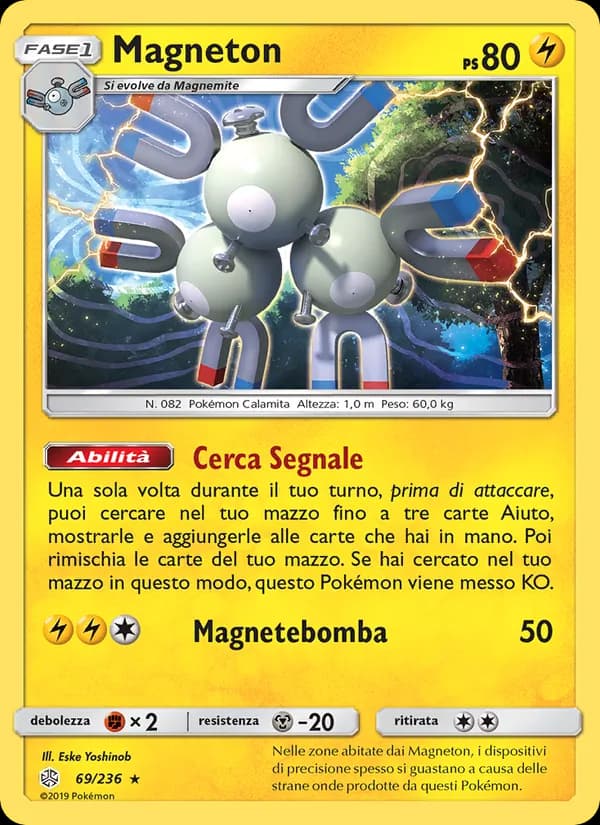 Magneton card in Italian