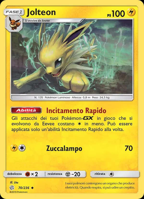 Jolteon card in Italian